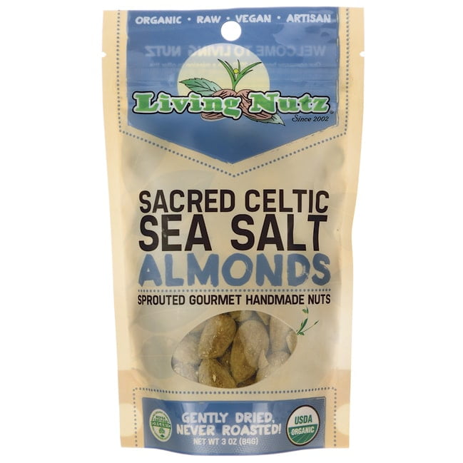 Living Nutz Sacred Celtic Sea Salt Almonds 3 oz Pkg