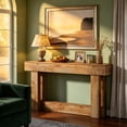 thumbnail image 2 of Fnova 63" Farmhouse Console Table, 2-Tier Wooden Narrow Entryway Table, Long Sofa Table for Living Room, Entrance, Hallway, 2 of 18