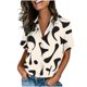 thumbnail image 3 of TaTaai Women's Loose Fit Printed Shirt Short Sleeve Collar Button Front Casual Summer Oversized Chic Blouse Top for Work Date Travel Gift, 3 of 7