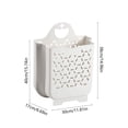 thumbnail image 3 of Foldable Laundry Basket, Wall Mounted Dirty Clothes Hamper, Large Capacity Storage Bin for Bathroom, White S, 3 of 6