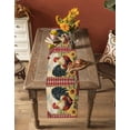 thumbnail image 4 of Vintage Rooster Burlap Cotton Table Runner 13x72 Inches Long, Pastoral Watercolor Sunflower Plaid Farmhouse Table Runners, Outdoor Dining Tablecloths Decor for Baby Shower/Party/Wedding, 4 of 6