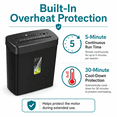 thumbnail image 6 of 10-Sheet Cross Cut Paper Shredder with P-4 Security Level, 3.43-Gallon Basket, 3-Mode Auto Off Reverse Control, Shreds Paper, Credit Cards, CDs, Staples and Clips for Home Office, 6 of 9