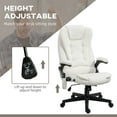 thumbnail image 4 of Resenkos Computer Desk Chair, 6 Point Executive Office Chair With Heat, High Back Massage Office Chair, Cream White, 4 of 7