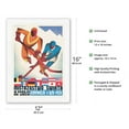thumbnail image 2 of Ice Hockey World Championship (Mistrzostwa Świata) - Krynica Poland - Vintage Sports Poster by Stefan Osiecki c.1930 - Japanese Unryu Rice Paper Art Print (Unframed) 12 x 16 in, 2 of 4