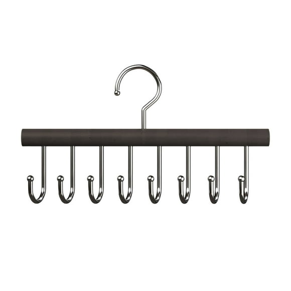 Closet Organizers and Storage,Belt Hanger for Closet, Wooden Organizer Rack with 8 Hooks for Belt, Tie and Accessory Storage