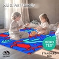 thumbnail image 4 of ODIKA 8'x10' Machine Washable Non-Slip Area Rug, Delightful Underwater Cartoon Theme with Expressive Crab Character High Traffic Rug, Blue, 724967, 4 of 5