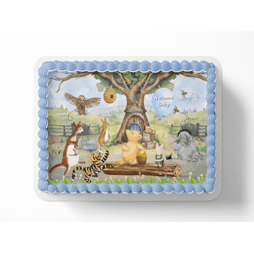Pooh Bear Baby ShowerCake Topper Edible Image