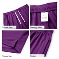 thumbnail image 5 of Men's 7 Inch Mesh Shorts, Elastic Waist Drawstring Quick Dry Breathable Athletic Shorts with Pockets, Loose Fit Summer Workout & Casual Shorts Purple, 5 of 6