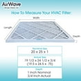 thumbnail image 2 of AirWave 20x25x1 MERV 8 Pleated HVAC AC Furnace Air Filter, 6-Pack, 2 of 7