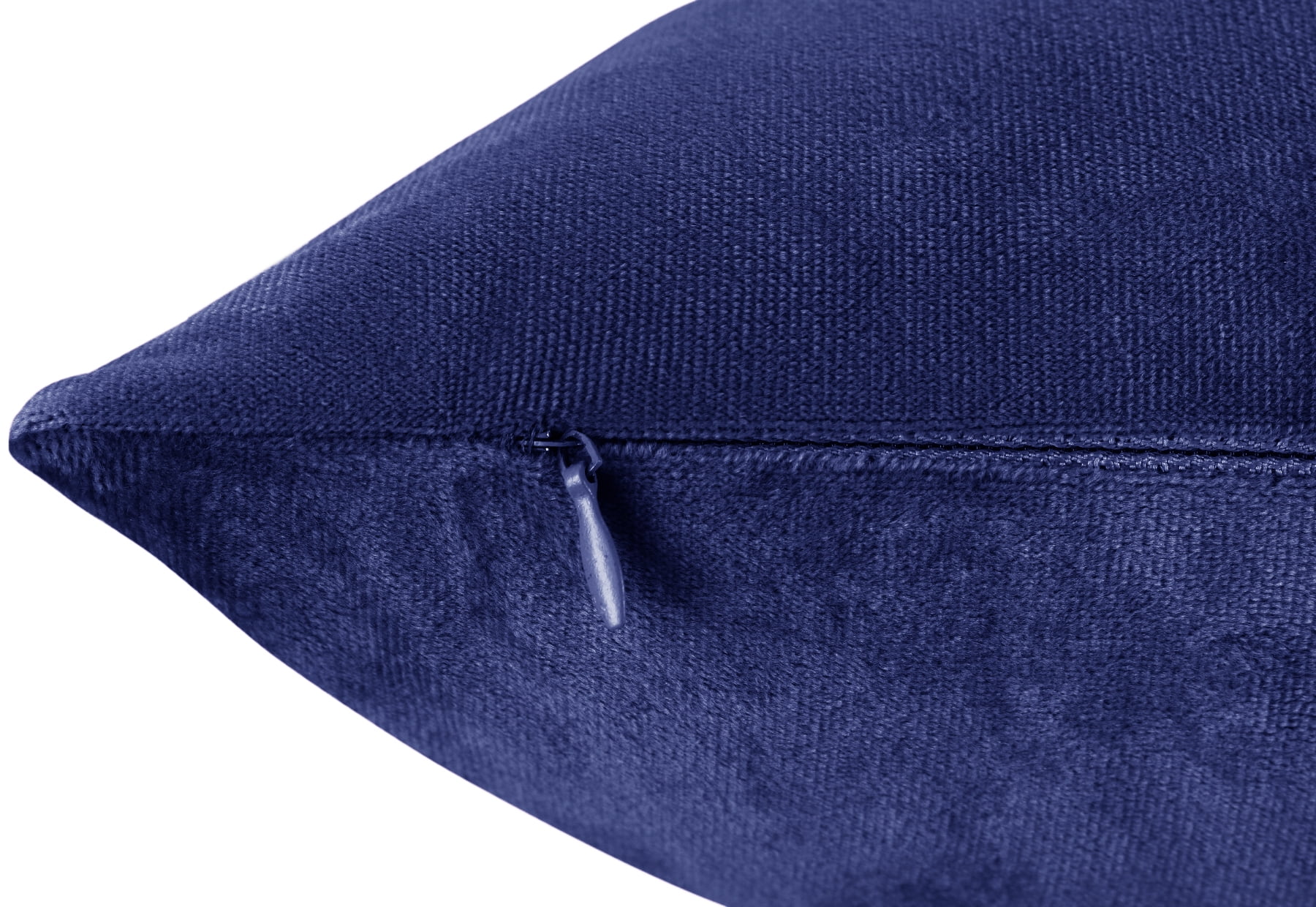 Clara Clark Plush Solid Decorative Microfiber Square Throw Pillow Cover with Throw Pillow Insert for Couch, Royal Blue, 22"x22"", 4 Piece Decorative Soft Throw Pillow Set