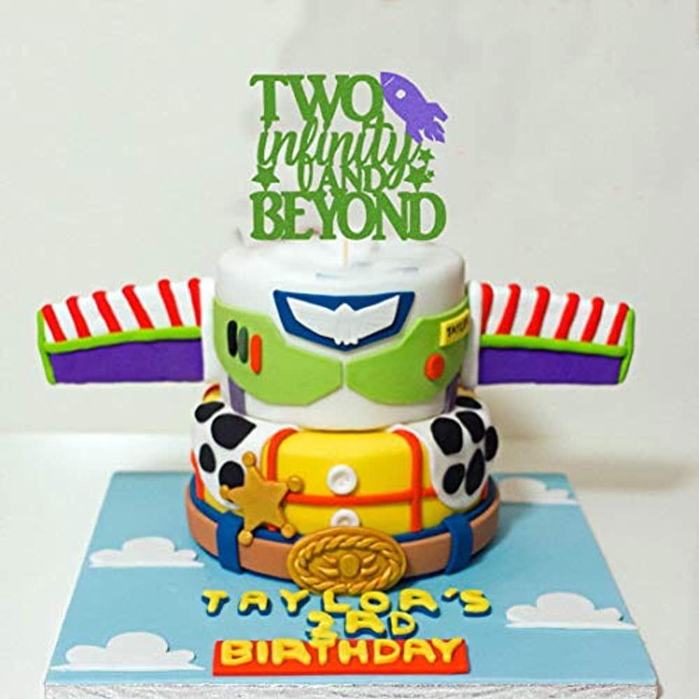 Toy Story 2nd Birthday Party Supplies Toy Story 2nd Cupcake Toppers for Boy Girl 2nd Birthday Party Decorations 40Pcs Two Infinity And Beyond Cupcake Toppers
