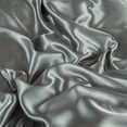 thumbnail image 4 of Move Over Light Gray Ruffle Comforter Set Queen Satin Bedding Set Gray Ruffle Design Solid Filling, 4 of 7