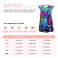 thumbnail image 3 of Balery Neon Free Play Camisón de princesa para niñas, pijama de algodón con mangas abullonadas, suave y bonito.-XX-Large, 3 of 6