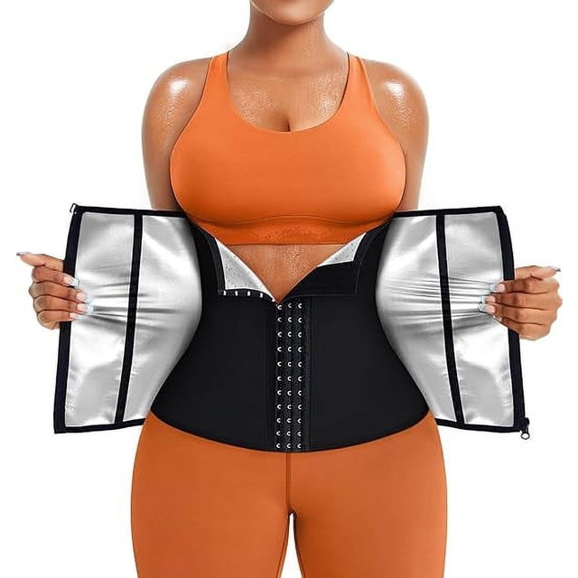 Faja reductora de cintura para mujer, faja reductora de peso, faja abdominal, faja deportiva para el sudor, traje de sauna (extragrande)