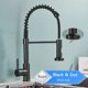 thumbnail image 1 of Grifo de cocina negro mate Rozin, grifo mezclador montado en cubierta, boquilla rociadora de flujo de rotación de 360 grados, fregadero de cocina, grifos fríos y calientes Tan Jianjun unisex, 1 of 2