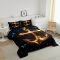 thumbnail image 3 of Nautical Anchor Twin Comforter Set,Fire Sailboat Navy Lightweight Bed Set,Golden Blue Butterfly Breathable Down Comforter For Bedroom,Ocean Theme Cozy Duvet Set, 3 of 7
