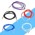 thumbnail image 2 of Nylon Cable, Audio  Cable,   Blue Male To Male Jack Cord, For Home, 2 of 8