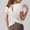 Beige, variant on Open Back Slub Workout T Shirt for Woman, Ultra-Light Sheer Quick Dry Athletic Tee Yoga Running Layering Tops