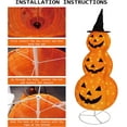 thumbnail image 3 of ZHIBO 5FT Collapsible Light-Up Pumpkin with Hat - Pre-Lit Jack-o-Lantern with Metal Stand - Indoor/Outdoor Decor, 3 of 6