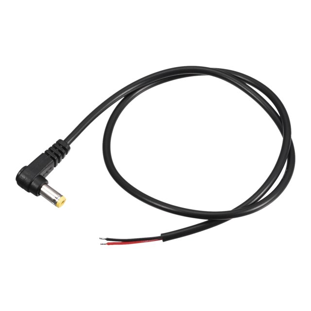 Unique Bargains 5.5mm x 2.1mm DC Power Extension Cable 90 Degree Angle Male Plug 0.5m 4pack