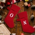thumbnail image 4 of Christmas Knitted Stocking With Personalised Socks Christmas Alphabet Alphabet Letter Initial White K, 4 of 9