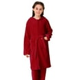 thumbnail image 1 of XASZHN Pyjamas pour Filles Automne et Hiver Robe Corail pour Enfants Peignoir Rouge 5-6 Ans, 1 of 3