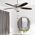 thumbnail image 3 of 70525-65-Quorum Lighting-Breeze - 52 Inch 5 Blade Ceiling Fan with Bowl Light Kit-Satin Nickel Finish-Dark Oak/Walnut Blade Color, 3 of 3