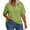 Green, variant on Solid Color Women Plus Size V-neck Casual Shirt Short Sleeved Simple Tee Tops