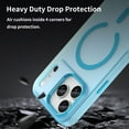thumbnail image 2 of Dteck Magnetic for iPhone 17 Pro Max Case, Compatible with MagSafe Accessory Military Grade Drop Protection Slim Translucent Matte Shockproof with Anti-Fingerprint Phone Case, Blue, 2 of 10