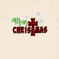 thumbnail image 4 of Inktastic Merry Christmas Buffalo Plaid Cross with Snowflakes Boys or Girls Baby T-Shirt, 4 of 5