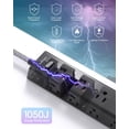 thumbnail image 4 of Protector contra sobretensiones Power Strip Addtam, 12 salidas y 3 puertos USB, 4 of 7