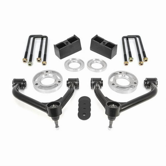 ReadyLIFT Lift Kit Suspension 69-3920 2 Inch Front Lift; 1 Inch Rear Lift; Black/Silver Components