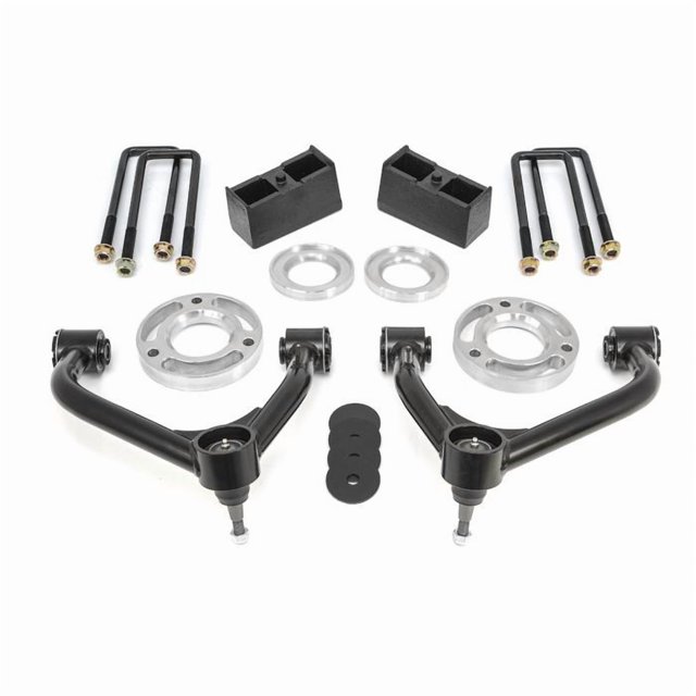 ReadyLIFT Lift Kit Suspension 69-3920 2 Inch Front Lift; 1 Inch Rear Lift; Black/Silver Components