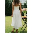 thumbnail image 5 of Women's Square Neck Midi Cami Dress with Zipper Partially Lined for Everyday Wear 95% Polyester 5% Spandex Collection, 5 of 11