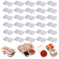 thumbnail image 1 of Snack Pack Container,Snack containers,Snack Box Container,Reusable Snack Packs 2 compartments,Reusable Snack containers with lids,Small Snack containers with lids (30pcs), 1 of 8