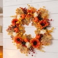 thumbnail image 4 of Fall Wreath for Front Door, Autumn Thanksgiving Door Wreath Fall Decor,Artificial Fall Harvest Wreath for Front Door Outside,Seasonal Touch Fall Decor for Indoor Outdoor Home Porch(Z9-A), 4 of 7