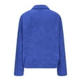 thumbnail image 5 of Blue Womens Sweaters Womens Fleece Jumper Jacket Hoodies Pullover Fleece Sweatshirts Casual Top Fuzzy 1/4 Zip Up Long Sleeve Stand Collar Cozy Coat Tops with Pockets Fall Outfits for Women 2025, 5 of 6