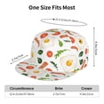 thumbnail image 2 of Flat Bill Trucker Hats for Women Men - Bacon Vegetable Hobo Eggs Adjustable Flat Baseball Cap Snapback Hats Dad Hats for Men, 2 of 7