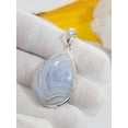 thumbnail image 3 of Big Blue Lace Agate Pendant, Solid Sterling Silver, Handmade Pendant, Patterns Blue Lace Agate, Necklace Pendant, Statement Pendant, Gift, 3 of 4