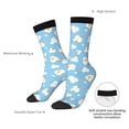 thumbnail image 4 of Fuzoiu Blue Popcorn Print Athletic Crew Socks for Men & Women,Casual Crew Socks,Above Ankle Crew Socks for Business, Casual, 4 of 6