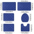 thumbnail image 3 of Fwttom Foam Bath Mat 6 Set Whole Room Bathroom Rugs for 6 PCS Toilet Mats Universal Soft Comfortable Water Absorption Non Slip Thick Machine Washable Easy Dry, 3 of 8