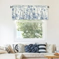 thumbnail image 7 of Blue Floral Valance Curtain 54 x 18 Inch Chinoiserie Flowers Vintage Toile Rod Pocket Top Treatment for Windows, Living Room Bedroom Kitchen Cafe Farmhouse Rustic Country Decor, 7 of 7