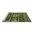 thumbnail image 2 of Ahgly Company Machine Washable Indoor Rectangle Oriental Turquoise Blue Industrial Area Rugs, 4' x 6', 2 of 4