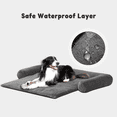 thumbnail image 2 of allisandro Calming Furniture Protector Dog Bed with Soft Neck Bolster, Waterproof Faux Fur Couch Cover with Removable Cover, 42 x 38 x 5 Inches, Gray, 2 of 5