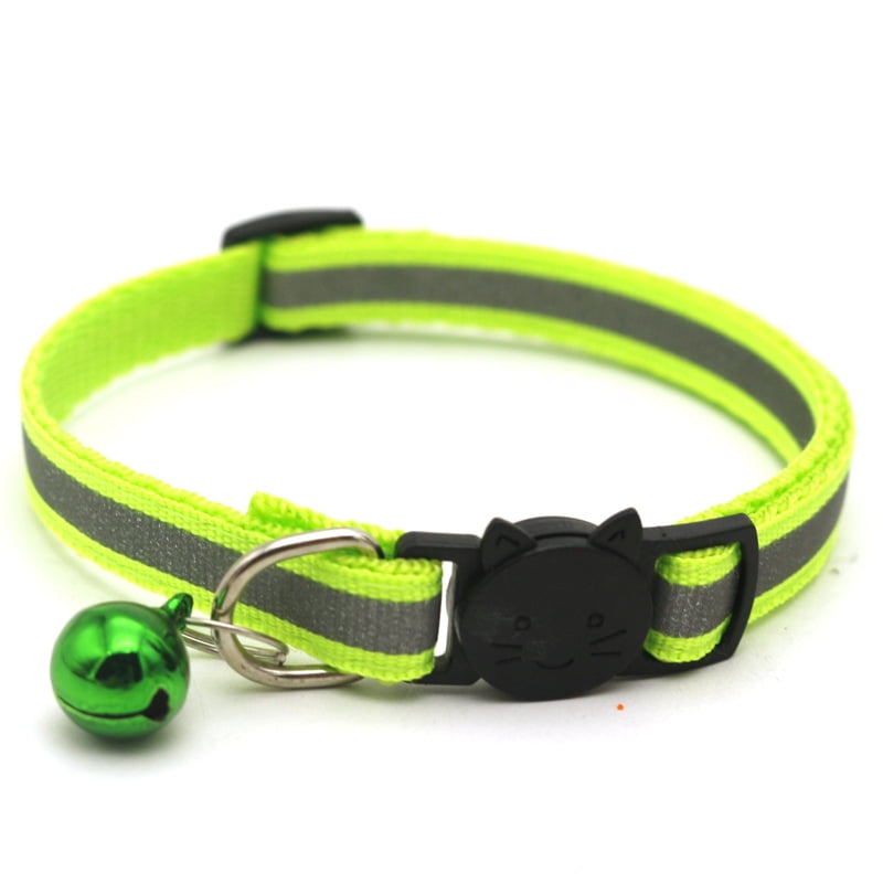 Pet Reflective Collar Adjustable Neck Chain with Bell for Dog Cat Night