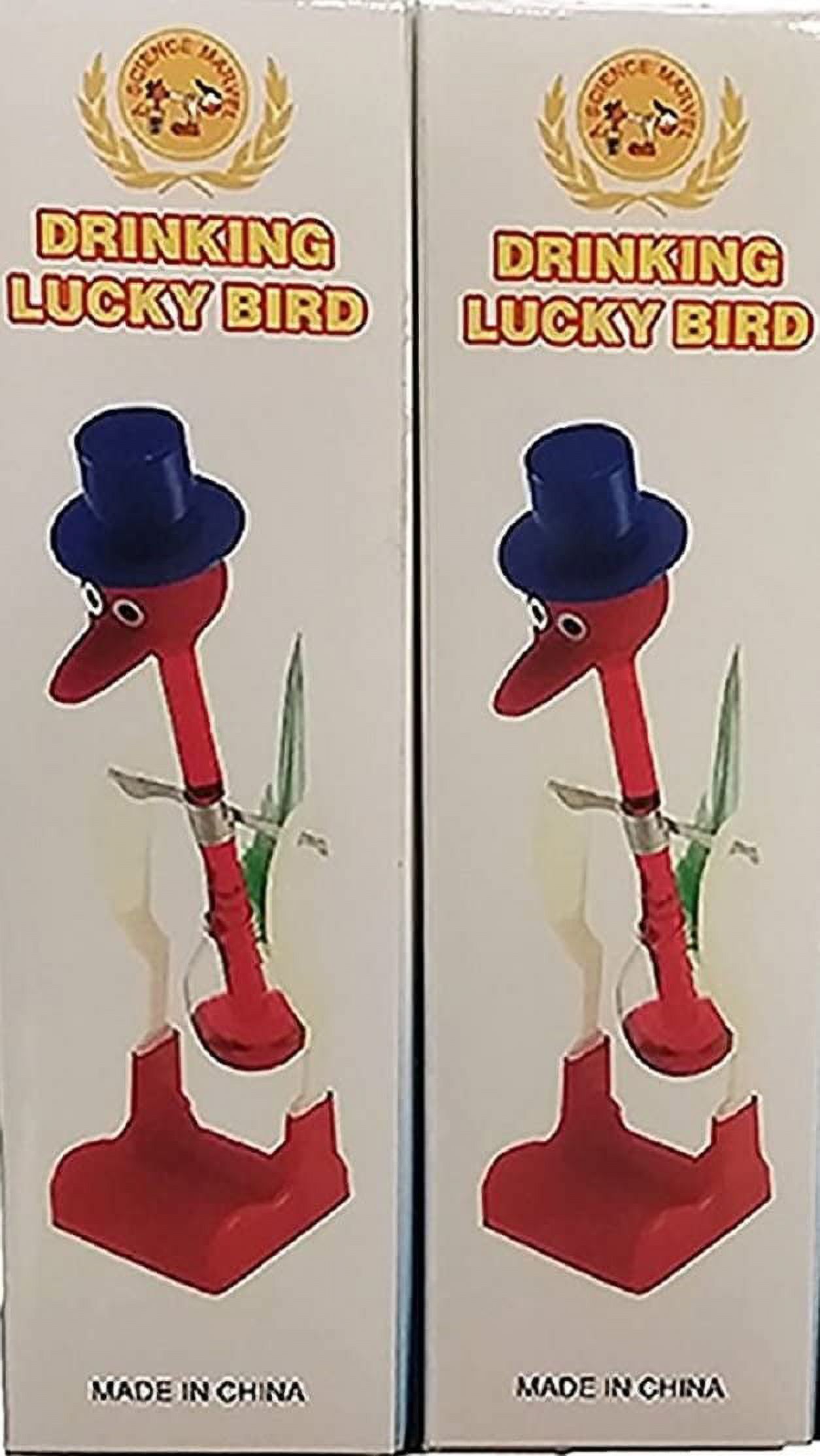 Drinking Bird Perpetual Motion (2 Pack) The Original Vintage Retro Magic Sippy Dipping Bird A Science Wonder Wholesale Bulk Set of 2-The Incredible Bird That Drinks Water - image 5 of 6