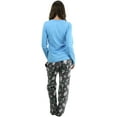 thumbnail image 2 of ToBeInStyle Women's Top with Text and Drawstring Bottom Pajama Set, 2 of 5