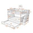 thumbnail image 2 of Harper & Bright Designs Full over Full Bunk Beds with Trundle and Stairs, Wooden Stairway Bunk Bed with Storage & Guard Rail for Dorm, White, 2 of 14