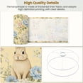 thumbnail image 4 of Lampshades 2 Pack Cute Bunny Surrounded by Pastel Floral Blooms Yellow 13"x13"x10" Light Shade for Table Lamps Floor Lamp Shades Lampshade Replacement Easy Assembly, 4 of 8
