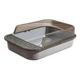 thumbnail image 5 of Cat Detachable Open Top Pet Litter Tray Splashproof Semi Closed Large Clear and Gray, 5 of 8